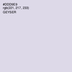 #DDD9E9 - Geyser Color Image