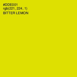 #DDE001 - Bitter Lemon Color Image