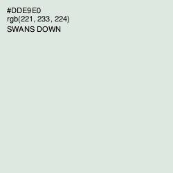 #DDE9E0 - Swans Down Color Image