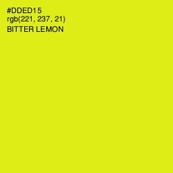 #DDED15 - Bitter Lemon Color Image