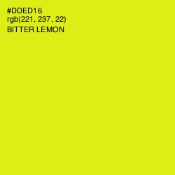 #DDED16 - Bitter Lemon Color Image