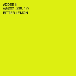 #DDEE11 - Bitter Lemon Color Image