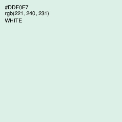 #DDF0E7 - Swans Down Color Image