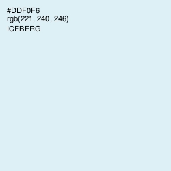 #DDF0F6 - Iceberg Color Image