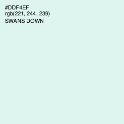 #DDF4EF - Swans Down Color Image