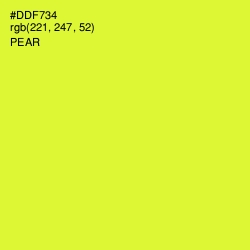 #DDF734 - Pear Color Image