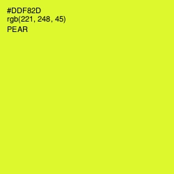 #DDF82D - Pear Color Image