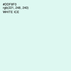 #DDF8F0 - White Ice Color Image