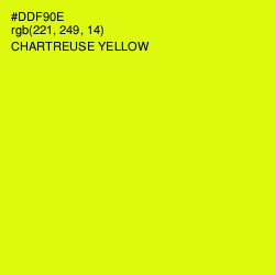#DDF90E - Chartreuse Yellow Color Image