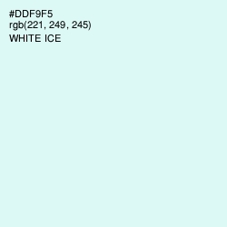 #DDF9F5 - White Ice Color Image