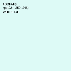 #DDFAF6 - White Ice Color Image