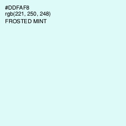 #DDFAF8 - Frosted Mint Color Image