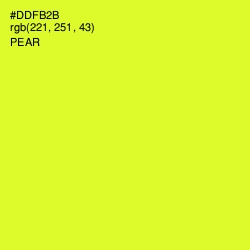 #DDFB2B - Pear Color Image