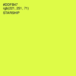 #DDFB47 - Starship Color Image