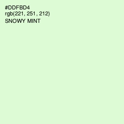 #DDFBD4 - Snowy Mint Color Image