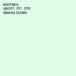 #DDFBE9 - Swans Down Color Image