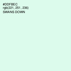 #DDFBEC - Swans Down Color Image