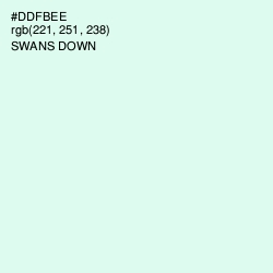 #DDFBEE - Swans Down Color Image