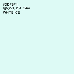 #DDFBF4 - White Ice Color Image