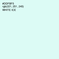 #DDFBF5 - White Ice Color Image