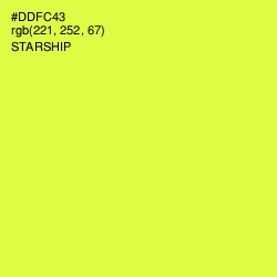 #DDFC43 - Starship Color Image