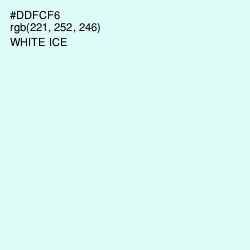 #DDFCF6 - White Ice Color Image