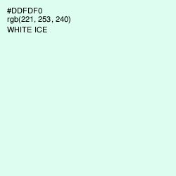 #DDFDF0 - White Ice Color Image