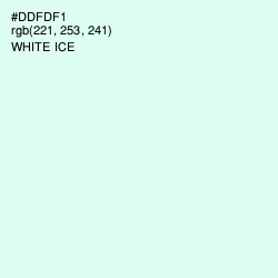 #DDFDF1 - White Ice Color Image