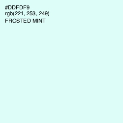 #DDFDF9 - Frosted Mint Color Image