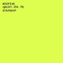 #DDFE4E - Starship Color Image