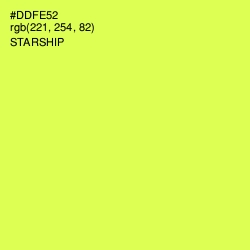 #DDFE52 - Starship Color Image