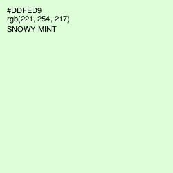 #DDFED9 - Snowy Mint Color Image