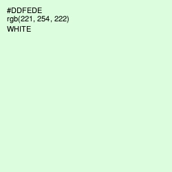 #DDFEDE - Snowy Mint Color Image