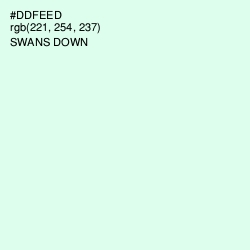 #DDFEED - Swans Down Color Image