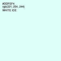 #DDFEF4 - White Ice Color Image