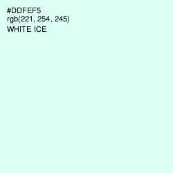 #DDFEF5 - White Ice Color Image