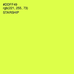 #DDFF49 - Starship Color Image