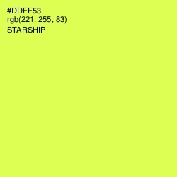 #DDFF53 - Starship Color Image
