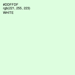 #DDFFDF - Snowy Mint Color Image