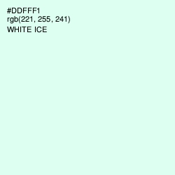 #DDFFF1 - White Ice Color Image