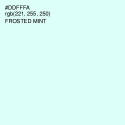 #DDFFFA - Frosted Mint Color Image