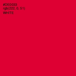 #DE0033 - Crimson Color Image