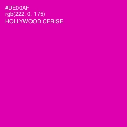 #DE00AF - Hollywood Cerise Color Image