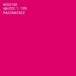 #DE0169 - Razzmatazz Color Image