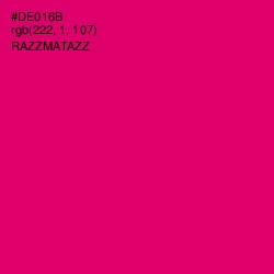 #DE016B - Razzmatazz Color Image