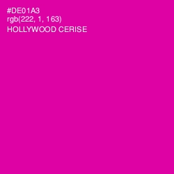 #DE01A3 - Hollywood Cerise Color Image
