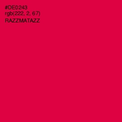 #DE0243 - Razzmatazz Color Image