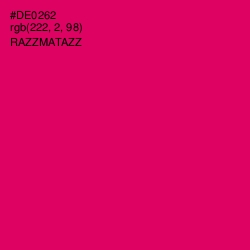 #DE0262 - Razzmatazz Color Image