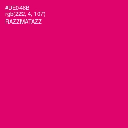 #DE046B - Razzmatazz Color Image