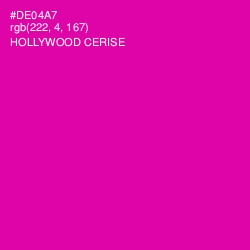 #DE04A7 - Hollywood Cerise Color Image